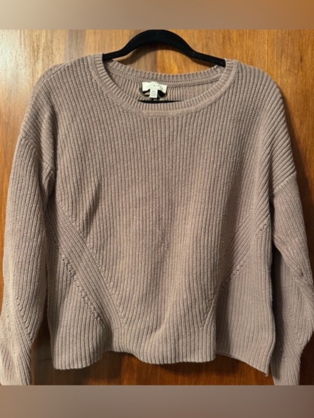 Lucky Brand Taupe Knit Sweater - Size Medium - Picture 2 of 5